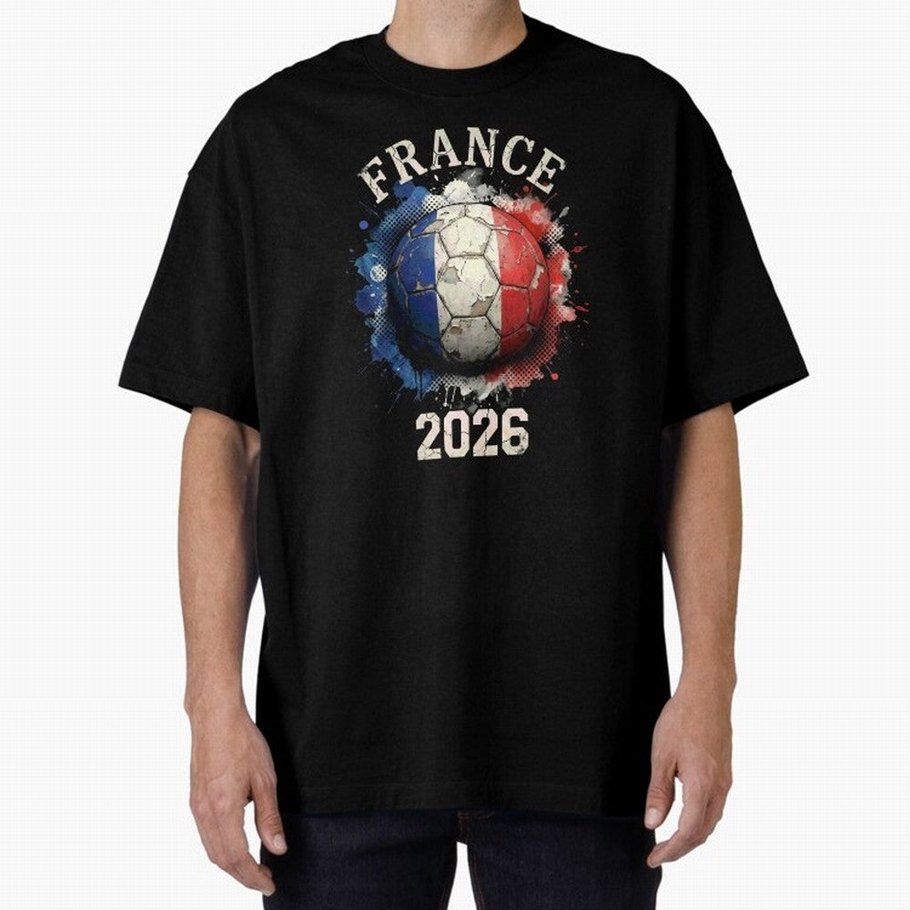 France 2026 Football Art | Vintage Tricolor Soccer Ball Splash Design Classic T-Shirt Celebrate the Magic of FIFA World Cup 2026 Group Stage for Fans of Neymar and France and Portugal, Bringing Worldwide Fan Energy, Dramatic Goals, Stadium Lights