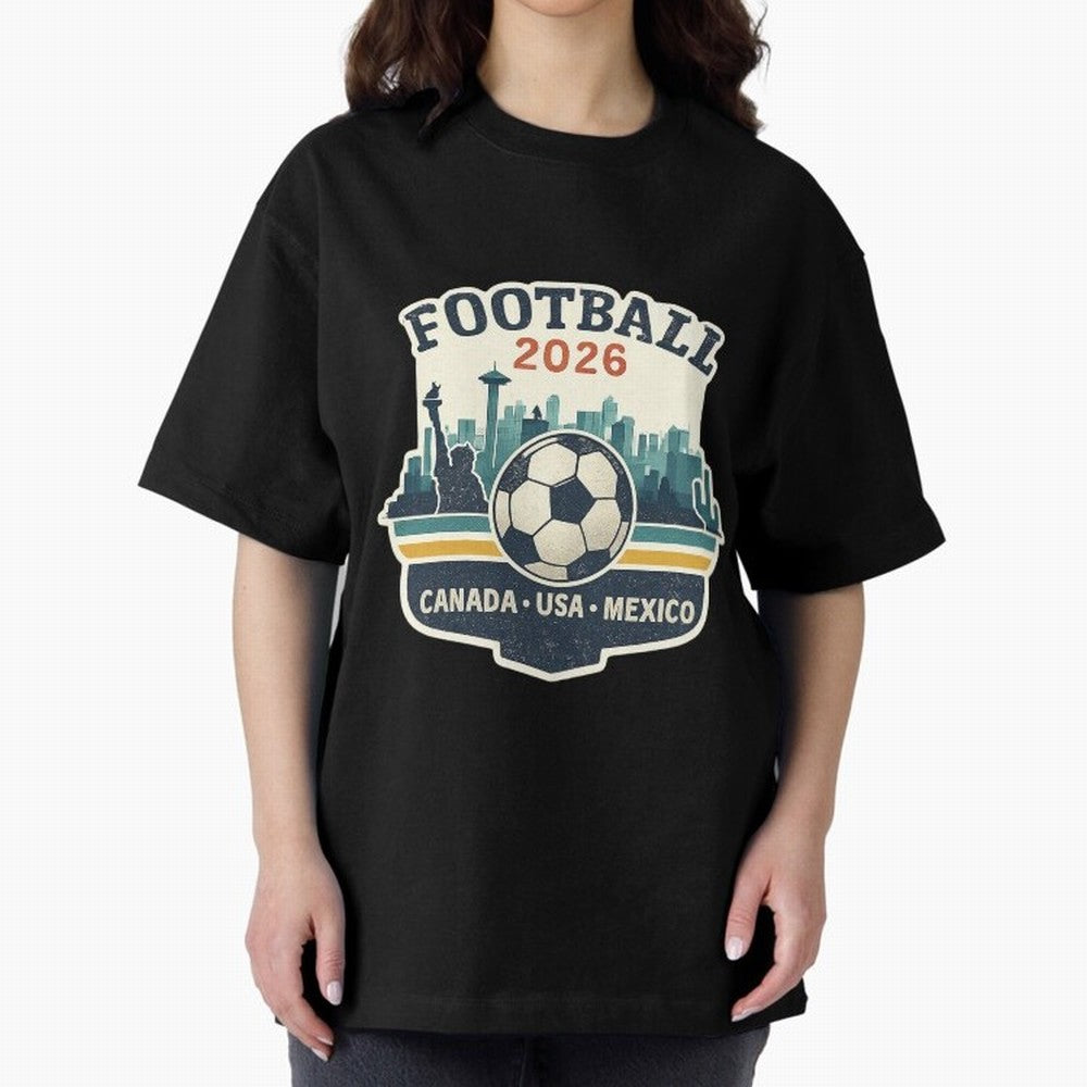 Football 2026 ¨C One World One Goal Classic T-Shirt Feel the Trophy Chase of FIFA World Cup 2026 Group Stage Spirit, Highlighting France, Messi, Classic Soccer Heritage, Championship Pressure, Fan Loyalty and International Pride; Great for