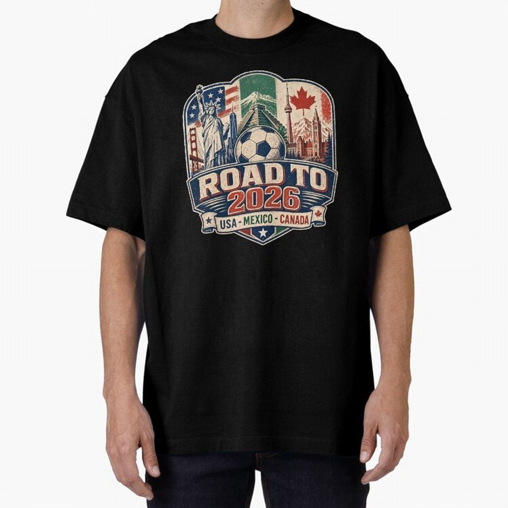 Football 2026 USA Mexico Canada Soccer Championship Fan Art Classic T-Shirt Experience the Global Stage of FIFA World Cup 2026 for Fans of Mbappe and Neymar and Argentina, France and Brazil, Bringing Football History, Final Match Energy, Crowd