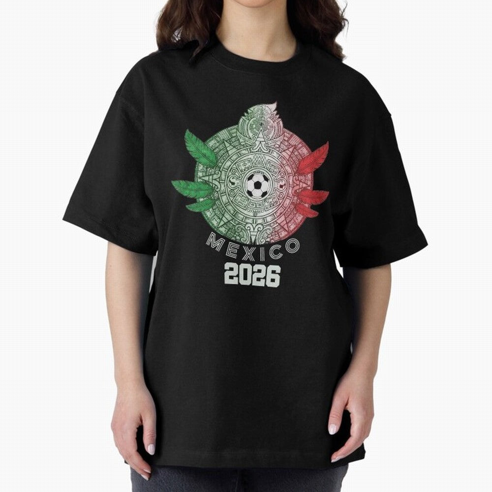 Mexico 2026 Aztec Sun Statement Classic T-Shirt Join the Countdown to FIFA World Cup 2026 USA Canada Mexico for Fans of Cristiano Ronaldo and Portugal, Spain and Germany, Bringing Sports Nostalgia, International Competition, Famous Players and