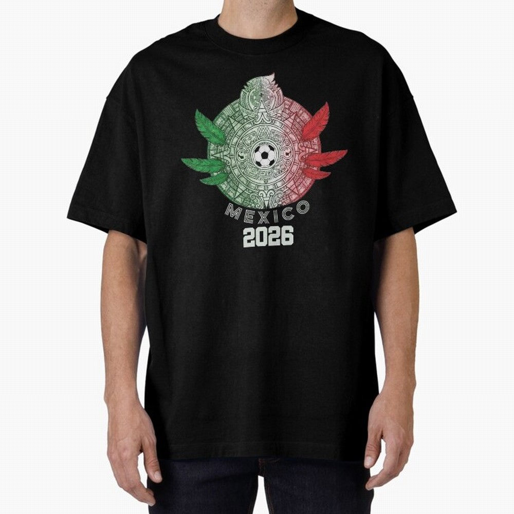 Mexico 2026 Aztec Sun Statement Classic T-Shirt Join the Countdown to FIFA World Cup 2026 USA Canada Mexico for Fans of Cristiano Ronaldo and Portugal, Spain and Germany, Bringing Sports Nostalgia, International Competition, Famous Players and