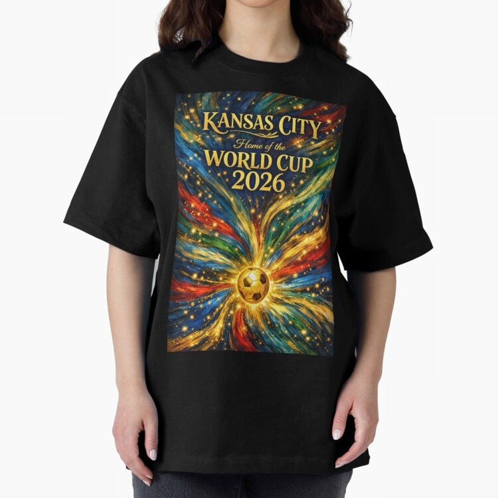 Kansas City World Cup 2026 Starburst Soccer Poster ¡ª Van Gogh Fluid Art Print Classic T-Shirt Carry National Pride through the FIFA World Cup 2026 Journey through Haaland Highlights, England Pride, Retro Football Energy, Iconic Rivalries, Trophy