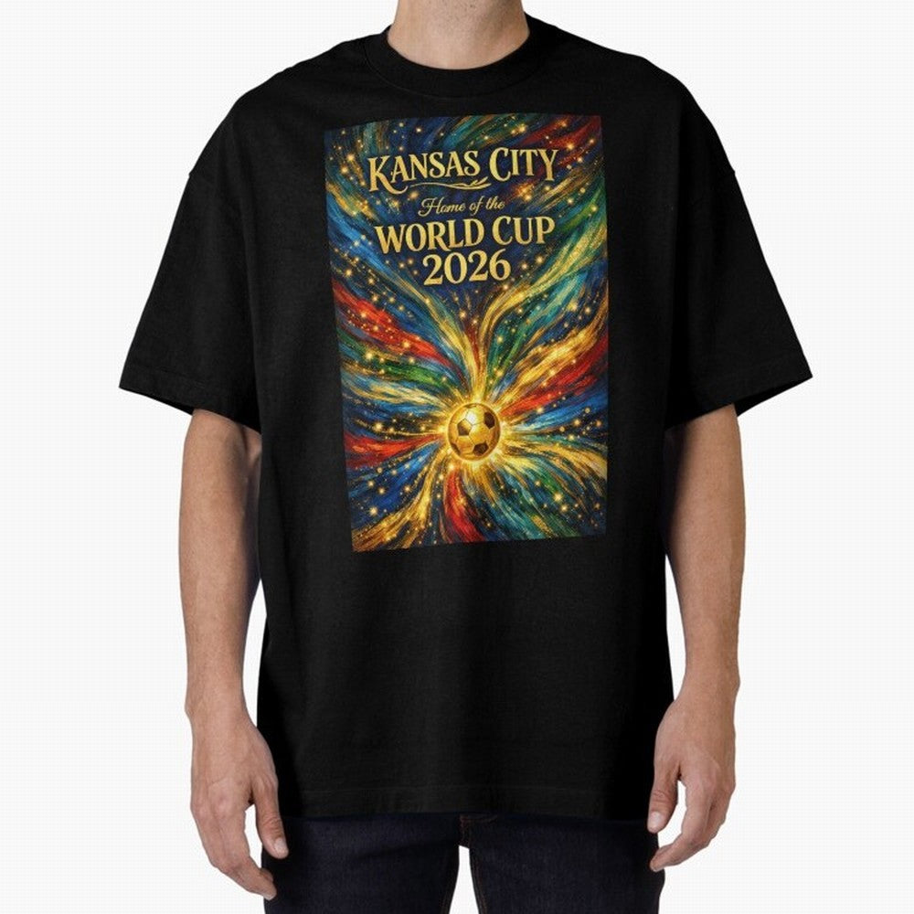 Kansas City World Cup 2026 Starburst Soccer Poster ¡ª Van Gogh Fluid Art Print Classic T-Shirt Carry National Pride through the FIFA World Cup 2026 Journey through Haaland Highlights, England Pride, Retro Football Energy, Iconic Rivalries, Trophy
