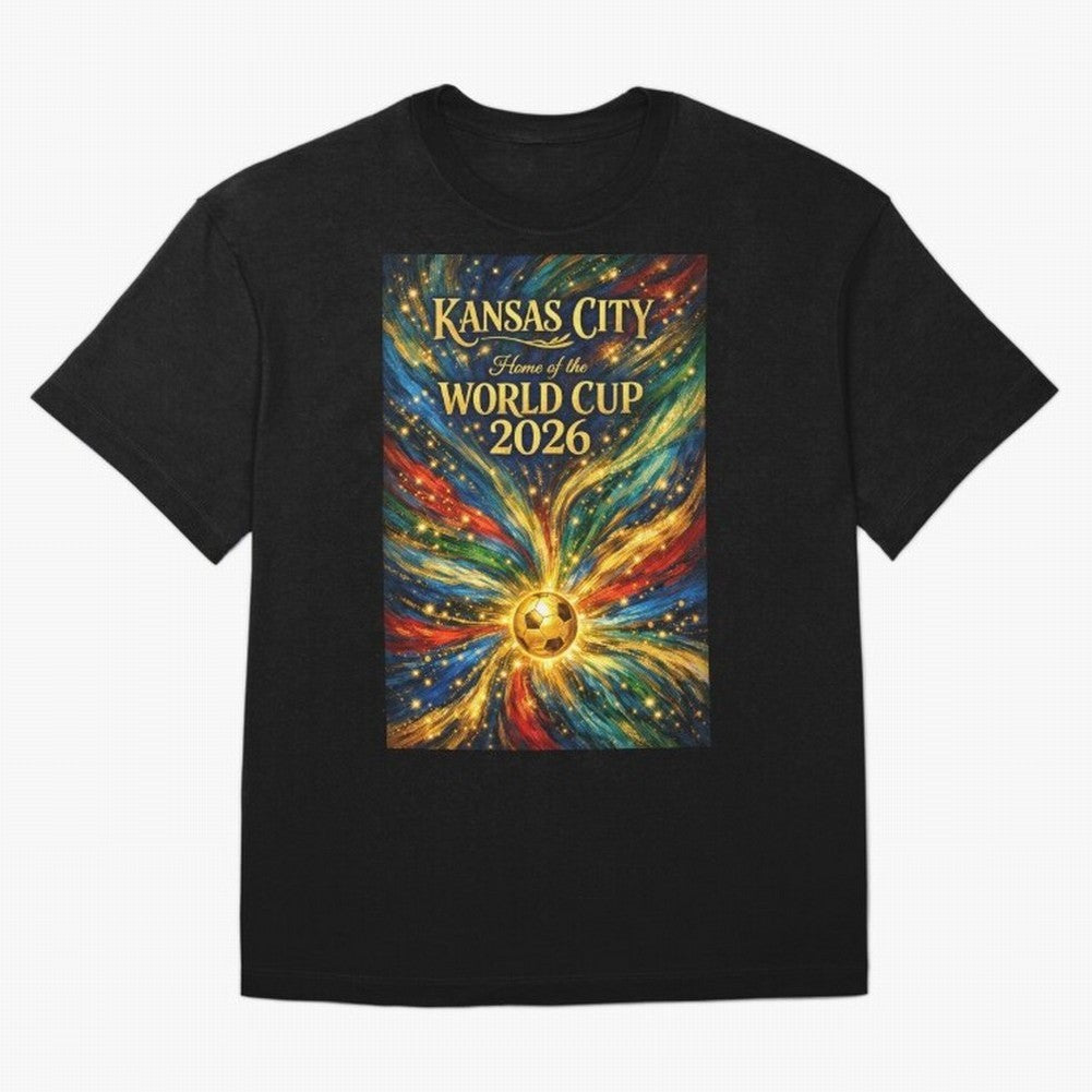 Kansas City World Cup 2026 Starburst Soccer Poster ¡ª Van Gogh Fluid Art Print Classic T-Shirt Carry National Pride through the FIFA World Cup 2026 Journey through Haaland Highlights, England Pride, Retro Football Energy, Iconic Rivalries, Trophy