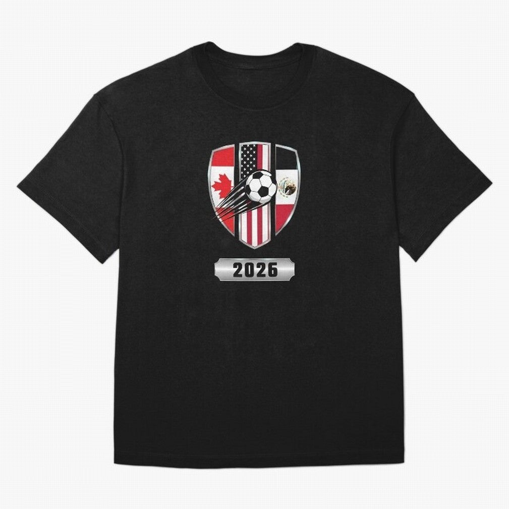 North United America Shield 2026 Cup T-Shirt_82794382 Classic T-Shirt Bring Home FIFA World Cup 2026 Featuring Messi, CR7 and Mbappe, Argentina, France and Brazil Energy, Match Day Excitement, Supporter Culture, Golden Goals and Global Football