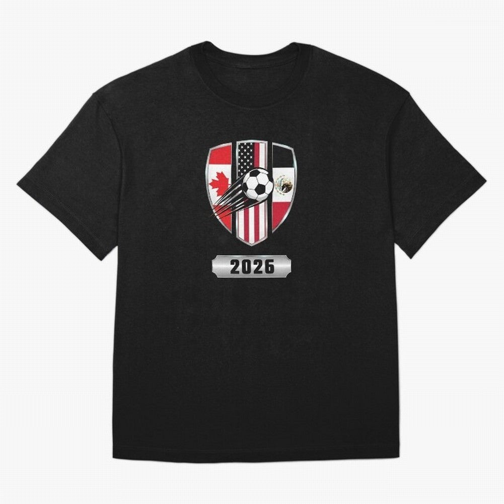 North United America Shield 2026 Cup T-Shirt_82794382 Classic T-Shirt Support Iconic Players in the FIFA World Cup 2026 Group Stage Journey through Cristiano Ronaldo, Haaland and CR7 Highlights, Argentina Pride, Football Passion, Legendary