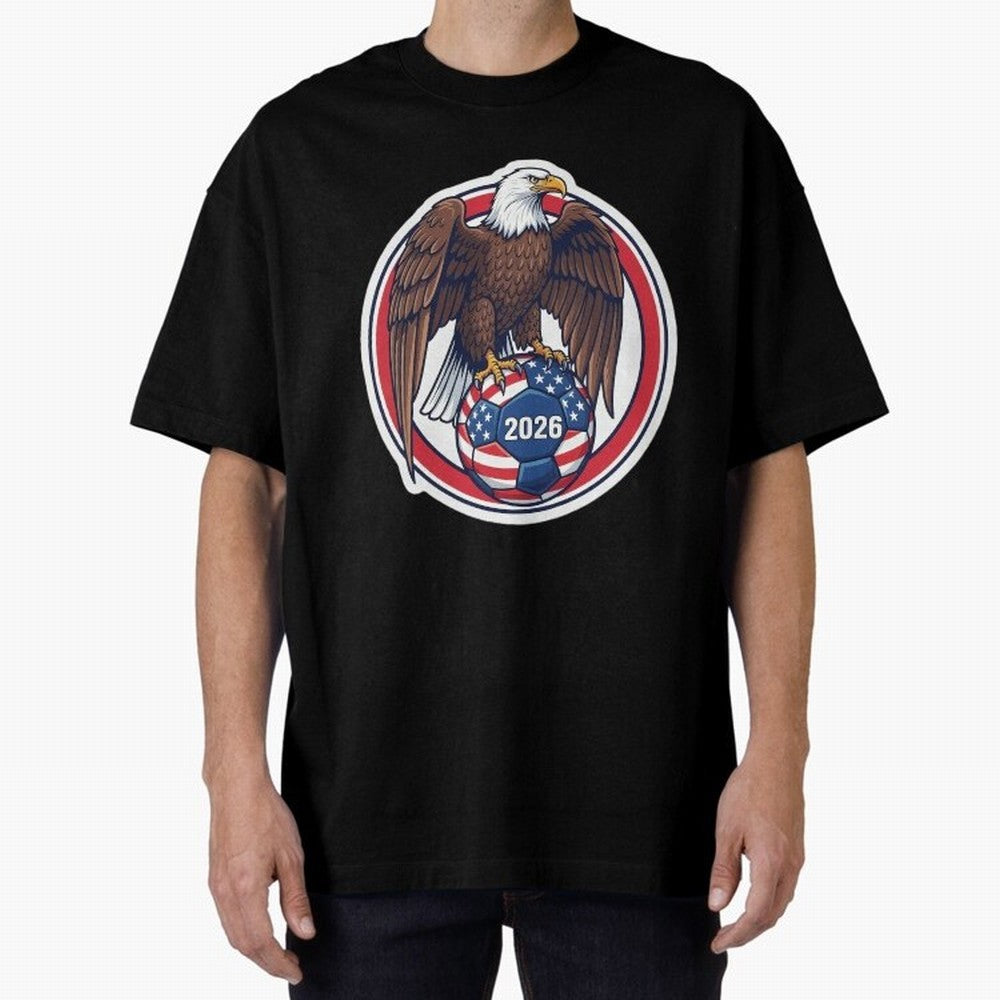 USA Eagle Soccer 2026 ¨C American Pride Football Design Classic T-Shirt Bring World Football Passion into Global Football Passion for FIFA World Cup 2026 USA Canada Mexico, with Haaland and Mbappe, Portugal, Football Festival Excitement, Trophy