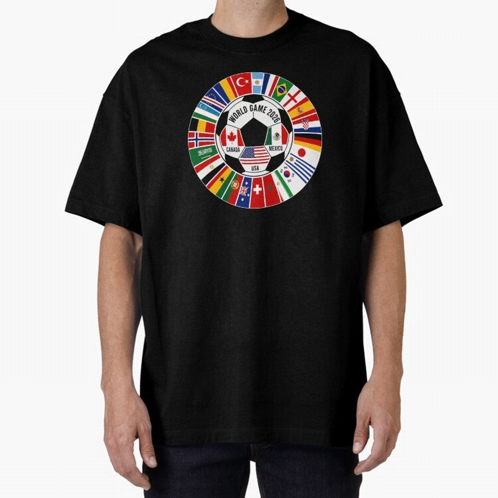 2026 Soccer Cup, Football World Tournament Classic T-Shirt Wear the Spirit of FIFA World Cup 2026 USA Canada Mexico Capturing Messi and Cristiano Ronaldo, Spain and Netherlands Energy, Sports Nostalgia, International Competition, Famous Players and