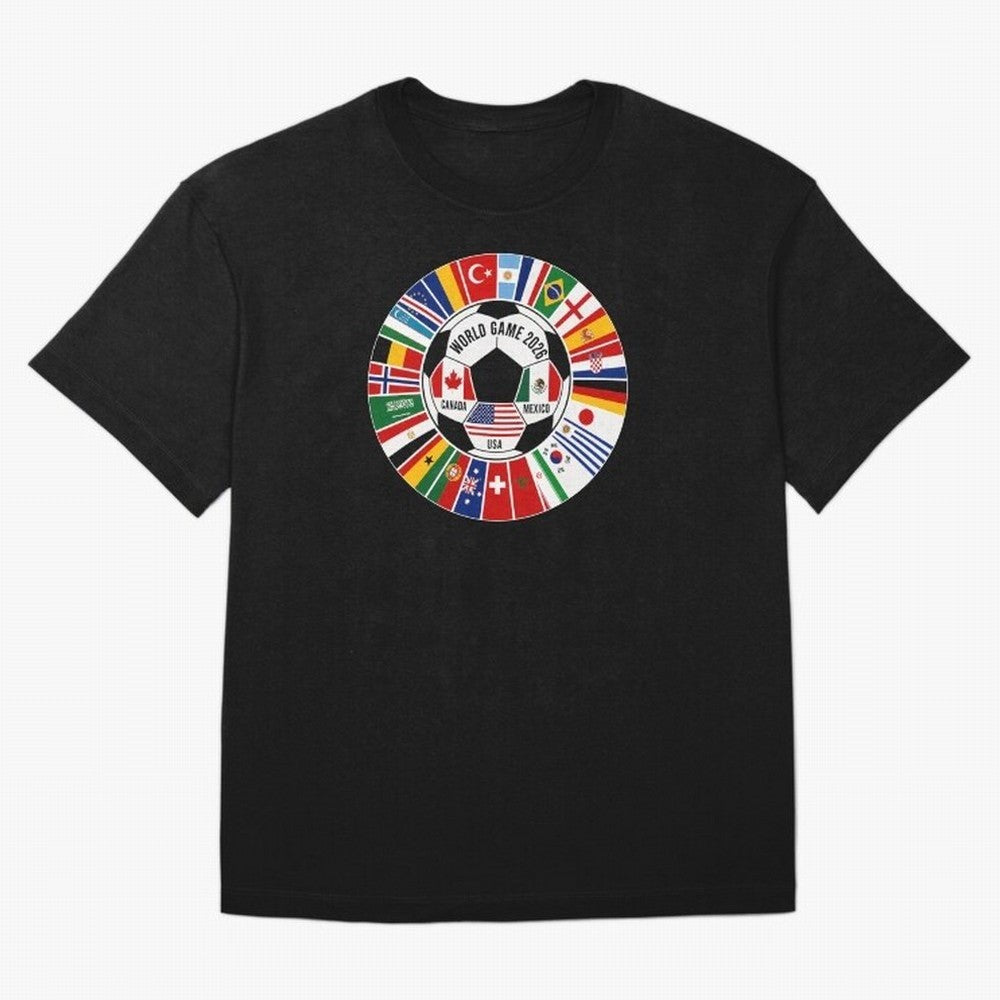 2026 Soccer Cup, Football World Tournament Classic T-Shirt Wear the Spirit of FIFA World Cup 2026 USA Canada Mexico Capturing Messi and Cristiano Ronaldo, Spain and Netherlands Energy, Sports Nostalgia, International Competition, Famous Players and