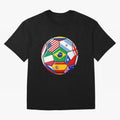Soccer with various flags Classic T-Shirt Carry Global Football Passion for FIFA World Cup 2026 Group Stage, Centered on Haaland, England, France and Netherlands, Vintage Soccer Flavor, Modern Football Stars, National Flags and Final Night Emotion;
