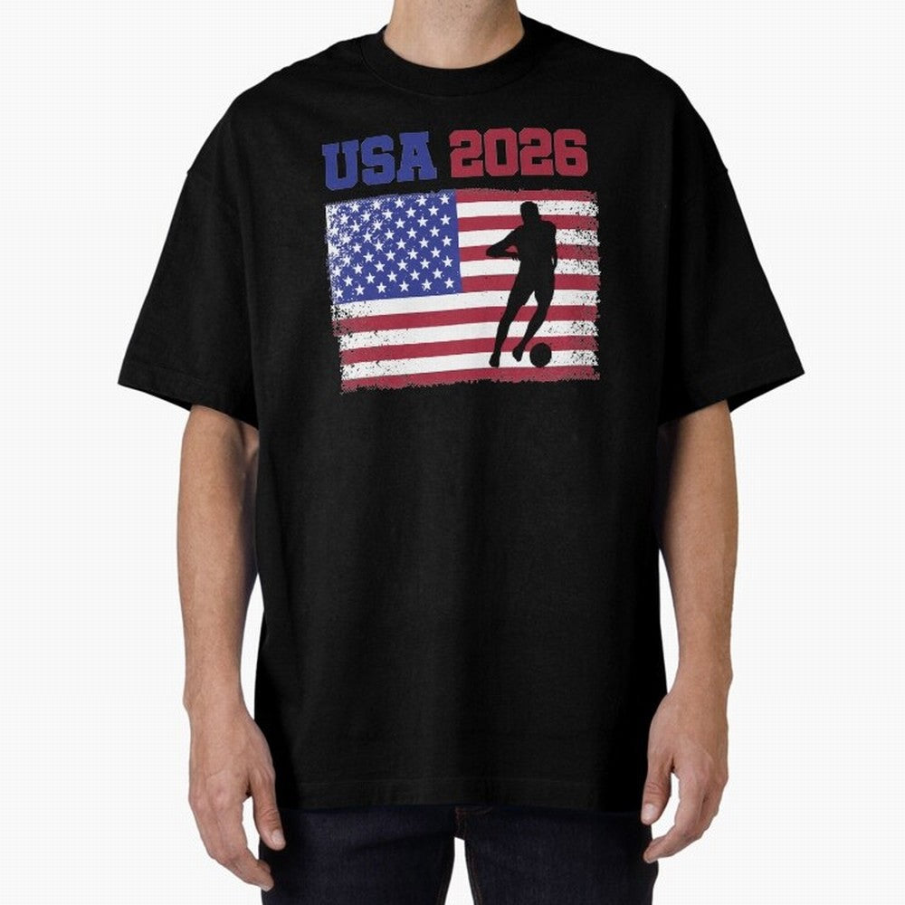 USA Soccer Fan 2026 United States American Flag Classic T-Shirt Celebrate National Team Dreams in Match Day Hype around FIFA World Cup 2026 Group Stage, Neymar, Argentina and Brazil, Championship Spirit, Famous Goals, Roaring Crowds and