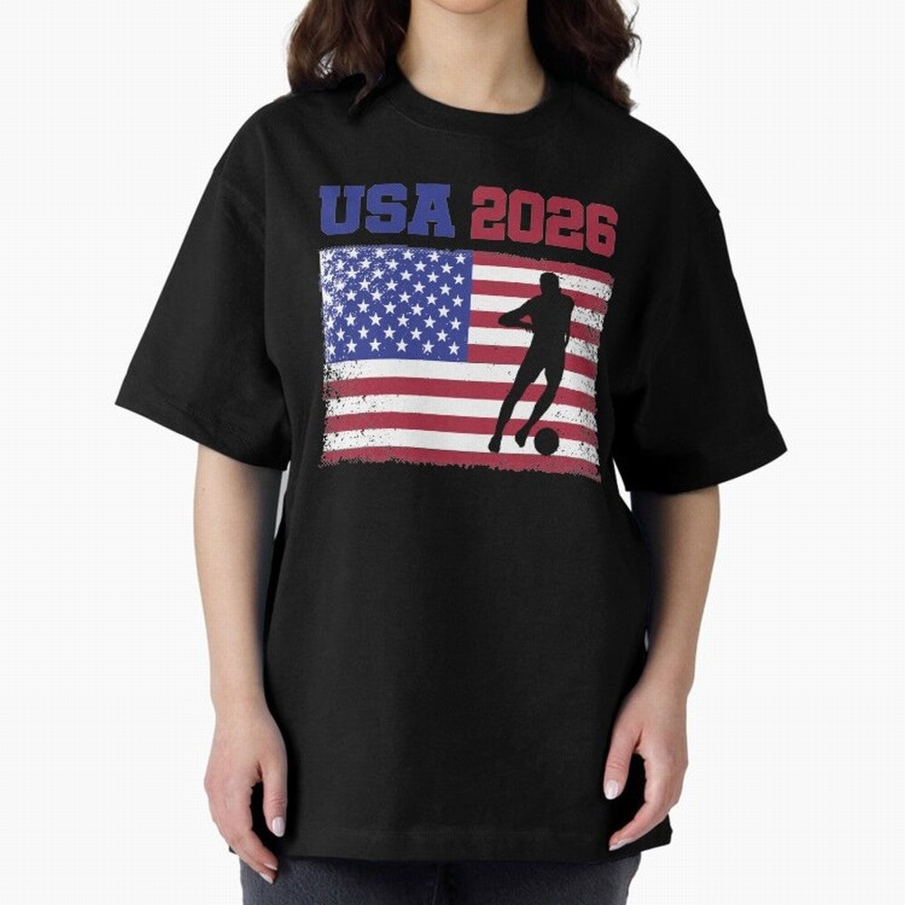 USA Soccer Fan 2026 United States American Flag Classic T-Shirt Celebrate National Team Dreams in Match Day Hype around FIFA World Cup 2026 Group Stage, Neymar, Argentina and Brazil, Championship Spirit, Famous Goals, Roaring Crowds and