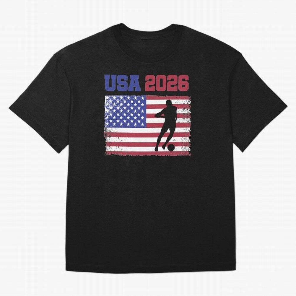 USA Soccer Fan 2026 United States American Flag Classic T-Shirt Celebrate National Team Dreams in Match Day Hype around FIFA World Cup 2026 Group Stage, Neymar, Argentina and Brazil, Championship Spirit, Famous Goals, Roaring Crowds and