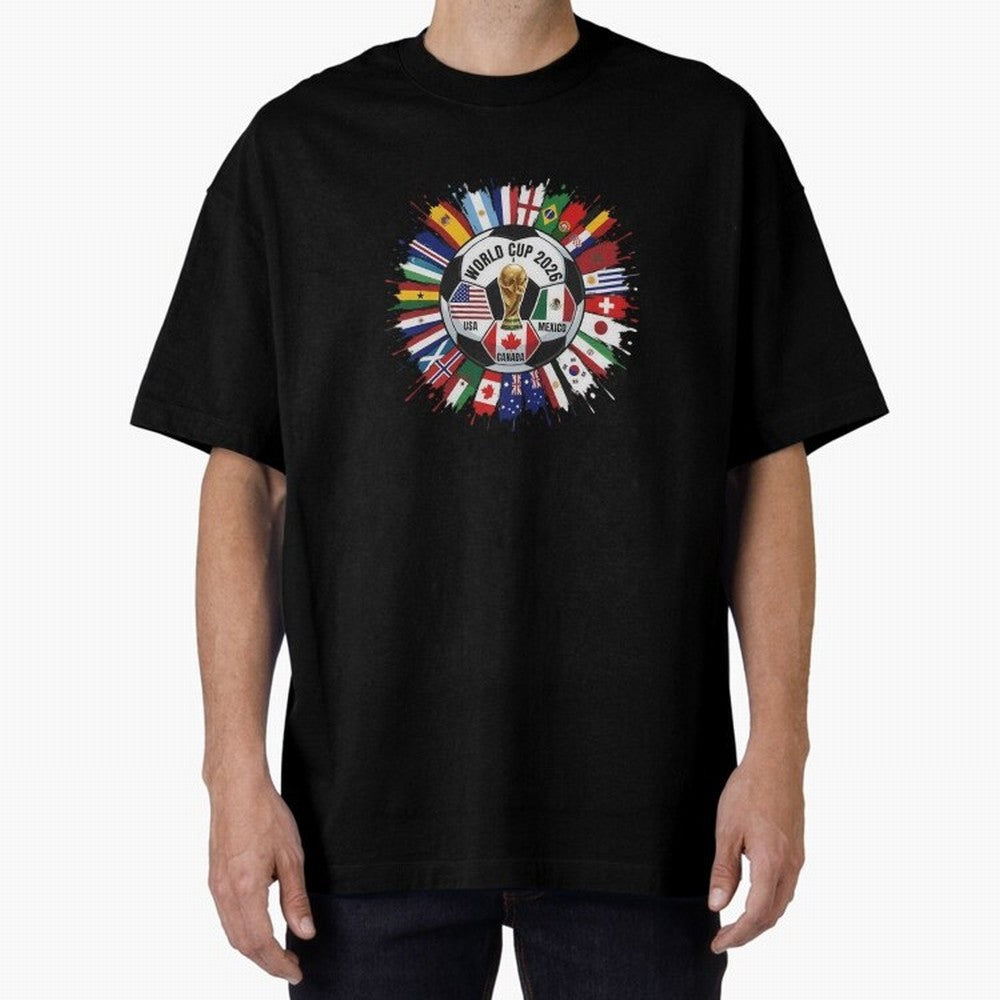 World Cup 2026 Kids, USA Mexico Canada Host Countries, International Football Flags Top, Gameday Soccer Apparel, Soccer Fan Youth Classic T-Shirt Cheer through Every Moment of FIFA World Cup 2026 Spirit, Highlighting England and Germany, CR7 and
