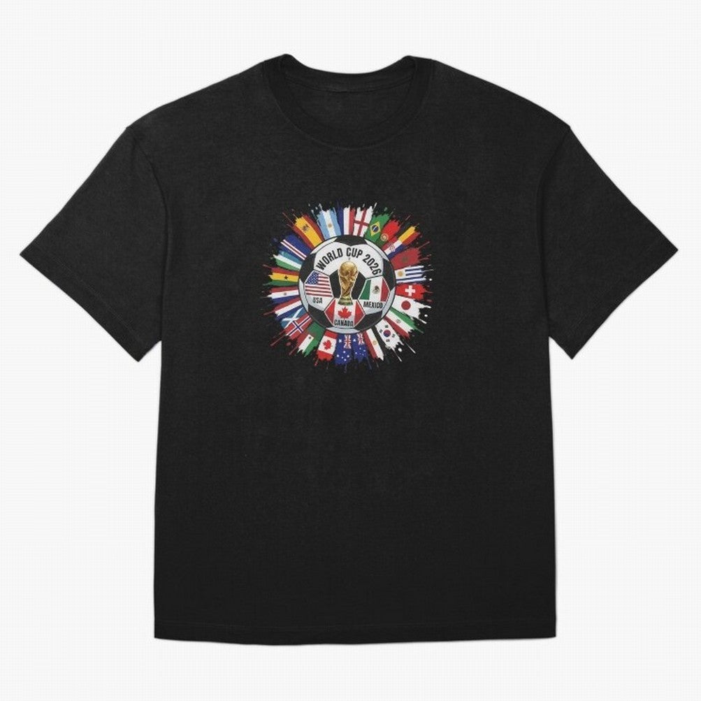 World Cup 2026 Kids, USA Mexico Canada Host Countries, International Football Flags Top, Gameday Soccer Apparel, Soccer Fan Youth Classic T-Shirt Cheer through Every Moment of FIFA World Cup 2026 Spirit, Highlighting England and Germany, CR7 and