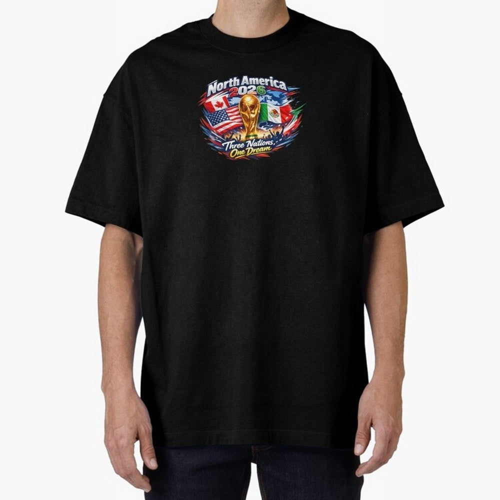 2026 Football Fan Design - North America - Three Nations One Dream Classic T-Shirt Step into FIFA World Cup 2026 for Fans of Cristiano Ronaldo and France and Portugal, Bringing Retro Football Energy, Iconic Rivalries, Trophy Chase Drama and Stadium