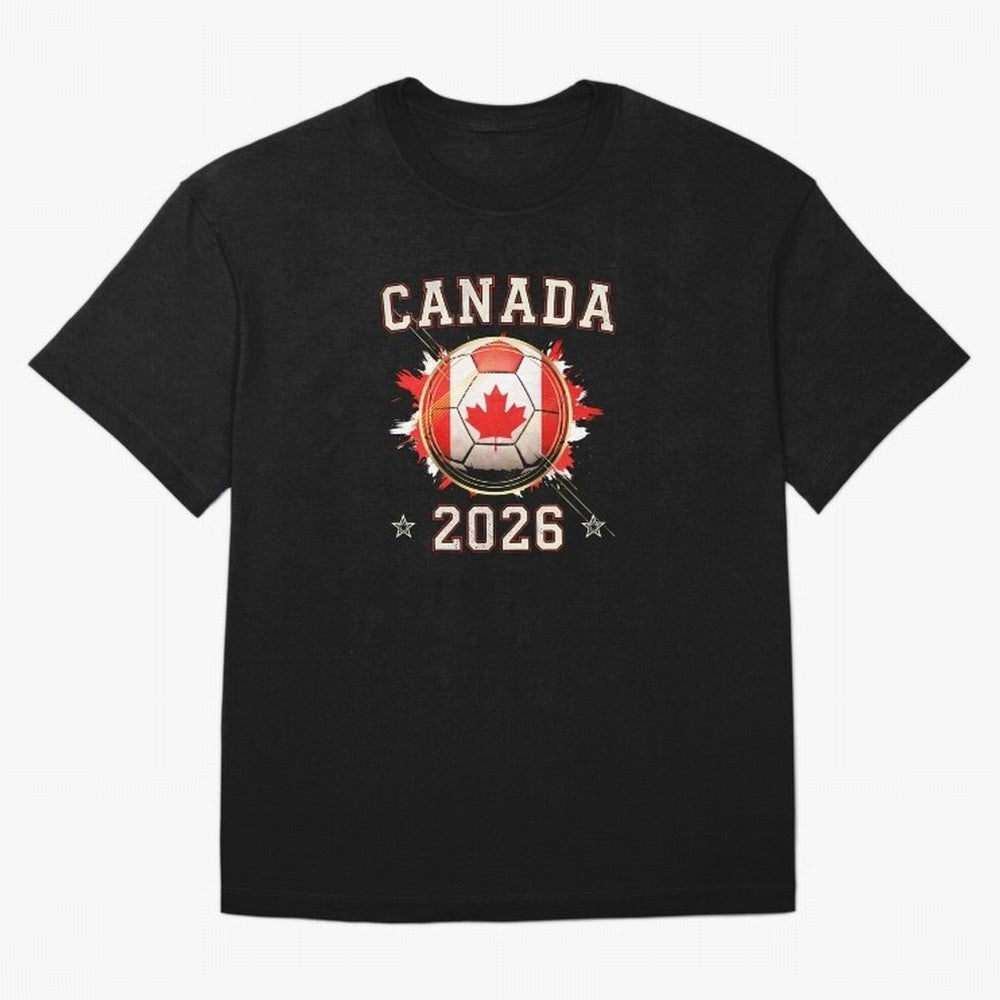 Front Print Canada Soccer World Cup 2026 - Canadian Fan Gift T-Shirt_84561562 Classic T-Shirt Fuel Your Fan Pride for FIFA World Cup 2026 for Fans of Messi, Neymar and Mbappe and Netherlands, Bringing Vintage Soccer Flavor, Modern Football Stars,