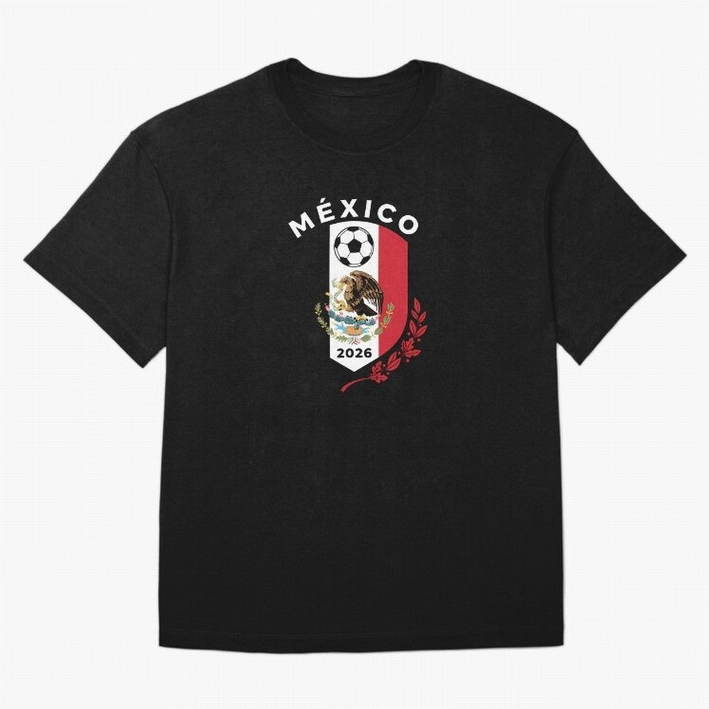 Mexico Emblem World Cup Soccer 2026 Football Crew T-Shirt_83050167 Classic T-Shirt Bring Supporter Culture to Global Football Passion for FIFA World Cup 2026, Celebrating Messi, Neymar and Mbappe, Portugal, Spain and Germany, Football Passion,