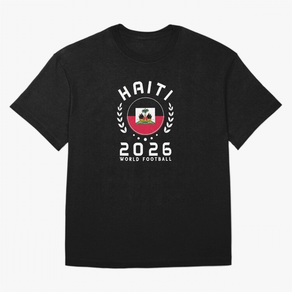 World Cup 2026 Haiti Football Fan Haitian Supporter T-Shirt_84687246 Classic T-Shirt Live for the Drama of FIFA World Cup 2026 Filled with CR7 and Messi, France Energy, Sports Nostalgia, International Competition, Famous Players and Unforgettable