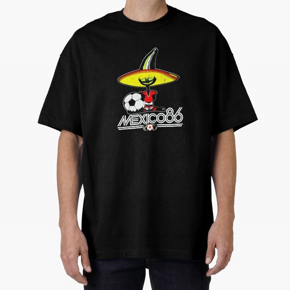 Mexico 86 World Cup Pique Retro Vintage T-Shirt_90751770 Classic T-Shirt Relive the FIFA World Cup 2026 Group Stage Journey through Mbappe and Neymar Highlights, France and Portugal Pride, Fan Favorite Moments, National Team Passion, Big Match