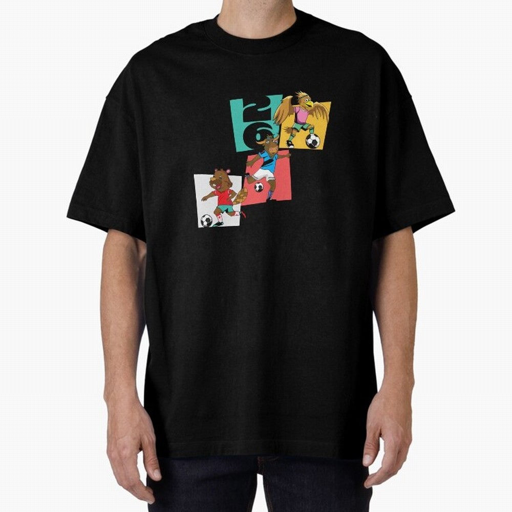 North America Mascots 2 T-Shirt_83568192 Classic T-Shirt Honor the Beautiful Game during Global Football Passion for FIFA World Cup 2026 USA Canada Mexico, Centered on Haaland and Mbappe, Argentina and Brazil, Football Festival Excitement, Trophy
