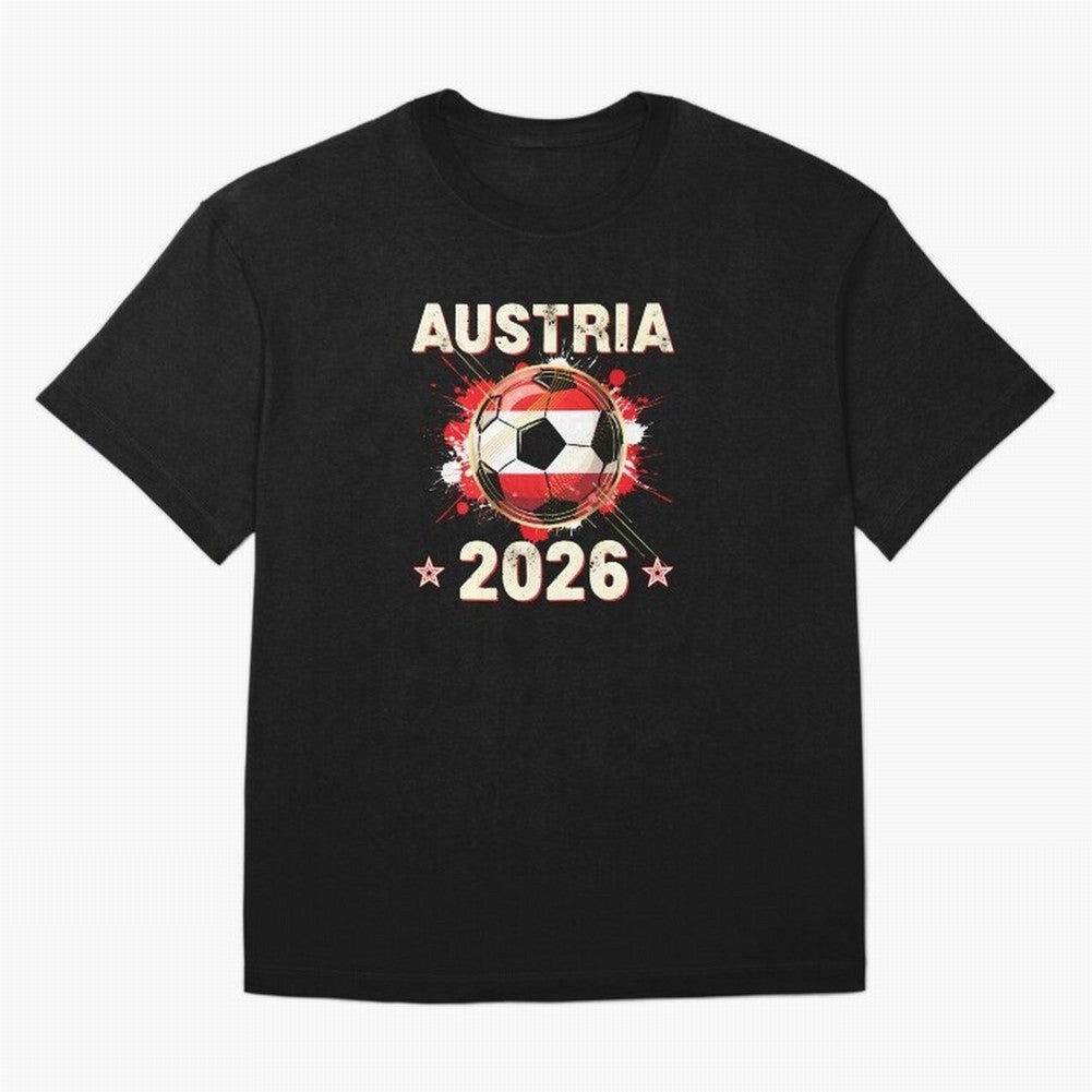 World Cup 2026 Austria Soccer Ball North America - Austrian Fan Gift T-Shirt_85028223 Classic T-Shirt Step into FIFA World Cup 2026 USA Canada Mexico for Fans of Messi, Neymar and Mbappe and Netherlands, Bringing Classic Soccer Heritage,