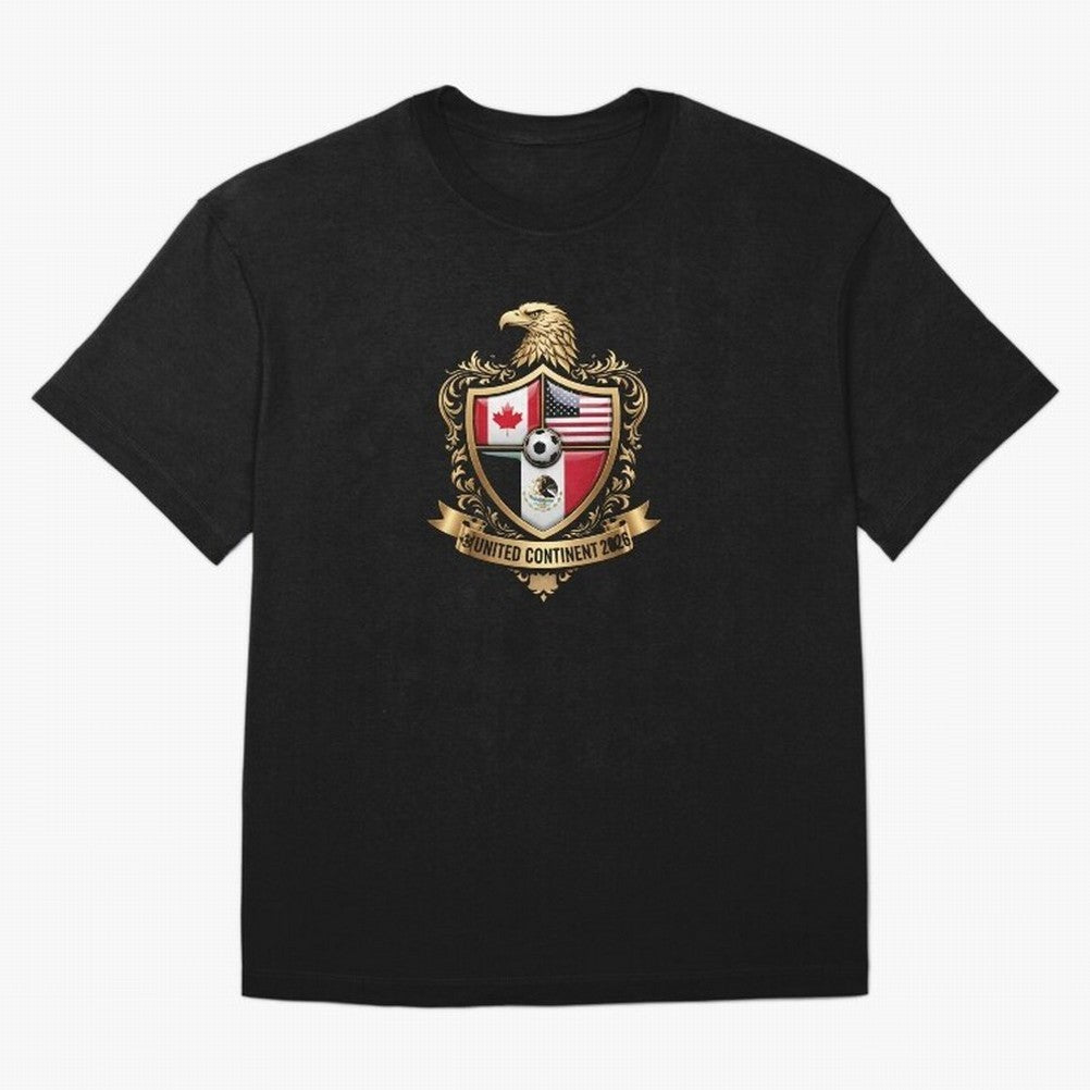 Golden Continental Eagle Soccer World Cup Crest 2026 T-Shirt_83050983 Classic T-Shirt Mark Match Day Hype around FIFA World Cup 2026 USA Canada Mexico, Messi, Argentina and Brazil, Football Passion, Legendary Performances, Festival Vibes and