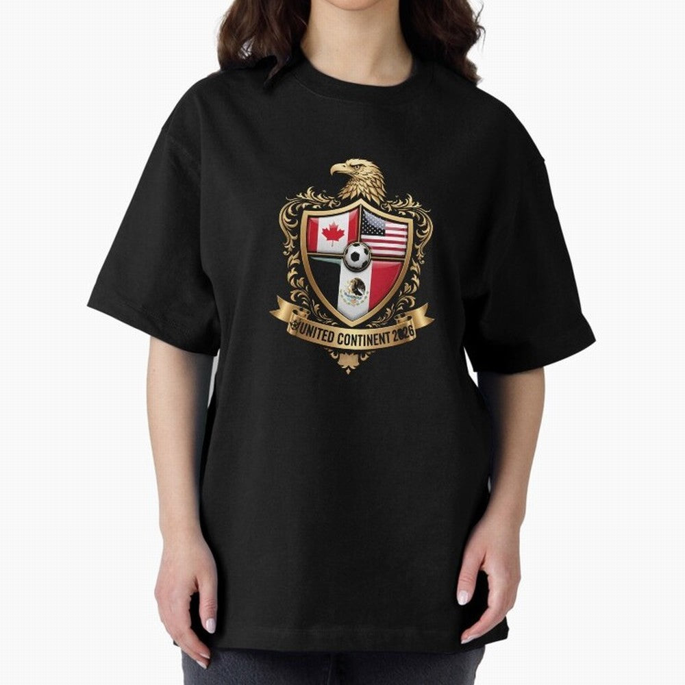 Golden Continental Eagle Soccer World Cup Crest 2026 T-Shirt_83050983 Classic T-Shirt Mark Match Day Hype around FIFA World Cup 2026 USA Canada Mexico, Messi, Argentina and Brazil, Football Passion, Legendary Performances, Festival Vibes and