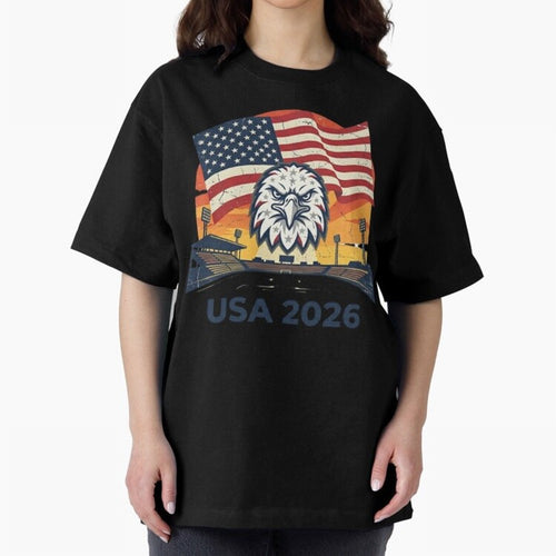 American Eagle 2026 USA World Cup Classic T-Shirt Celebrate Supporters United by FIFA World Cup 2026 Group Stage Filled with CR7 and Messi, Spain and Netherlands Energy, Football Festival Excitement, Trophy Ambitions, Country Rivalries and Star