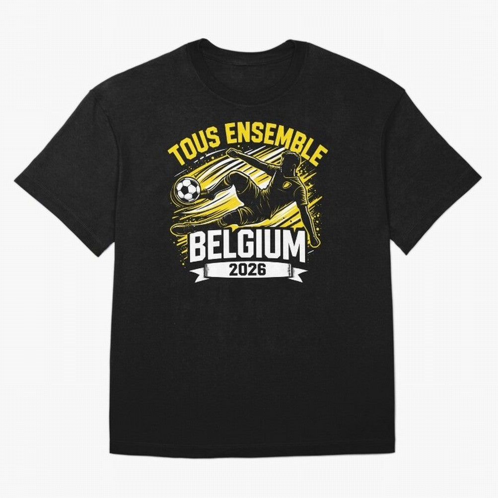 Belgium Fan Art World Cup 2026 Classic T-Shirt Upgrade Global Football Passion for FIFA World Cup 2026 Group Stage, Built around Cristiano Ronaldo, Haaland and CR7, Germany, Stadium Memories, Football Loyalty, International Chants and Championship