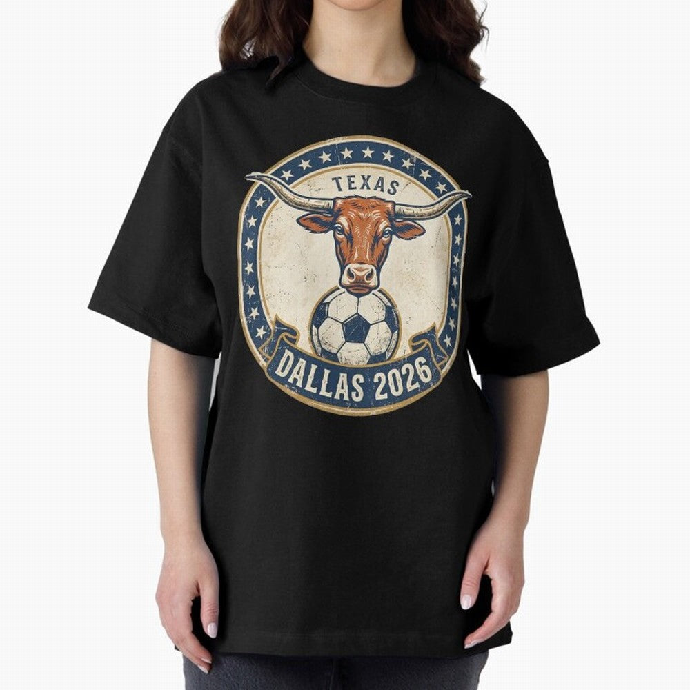 Dallas Texas 2026 World Cup Host City Vintage Football Badge Classic T-Shirt Celebrate Every Goal in FIFA World Cup 2026 Inspired by CR7, England Energy, Soccer Culture, Superstar Moments, National Team Dreams and Competitive Fire; Created for