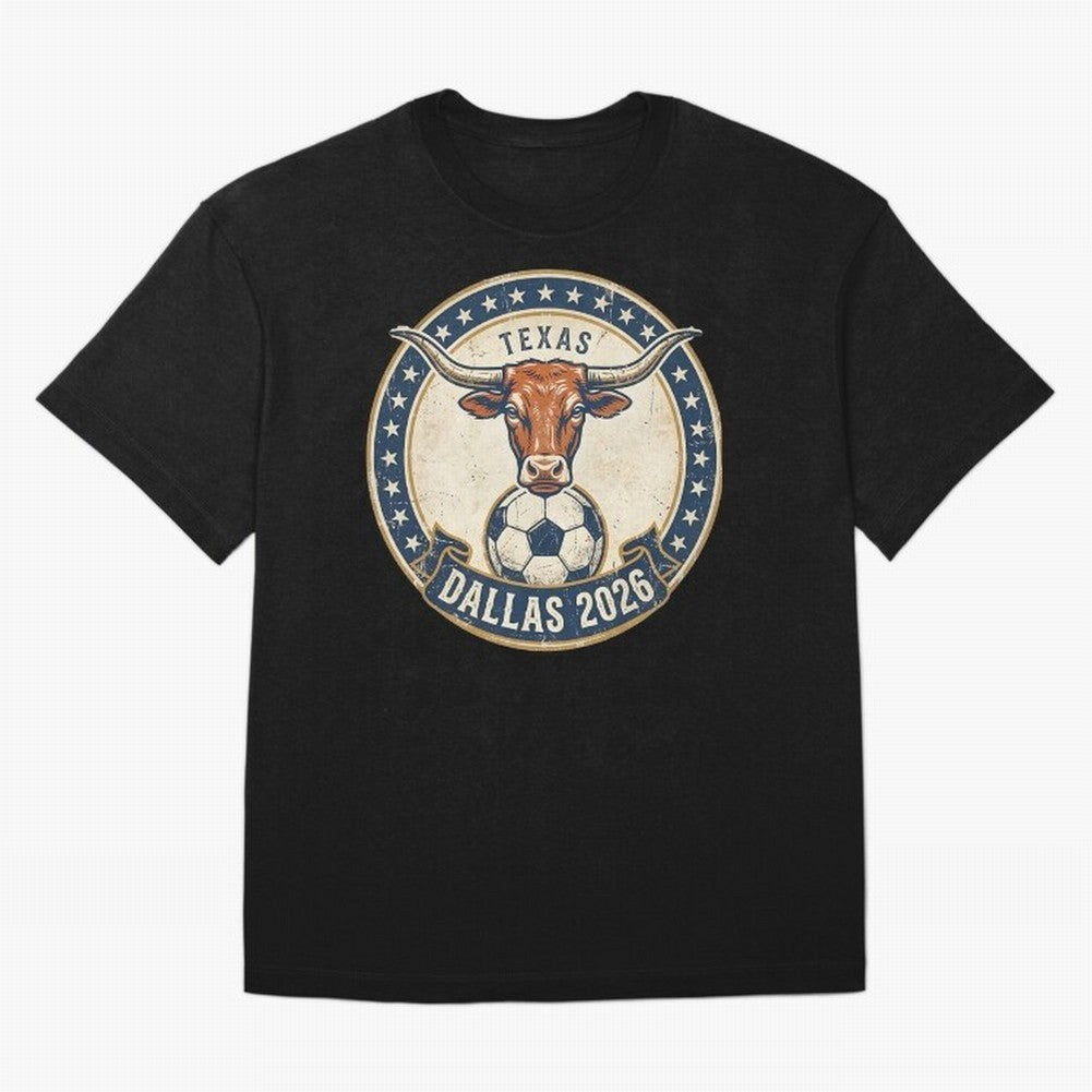 Dallas Texas 2026 World Cup Host City Vintage Football Badge Classic T-Shirt Celebrate Every Goal in FIFA World Cup 2026 Inspired by CR7, England Energy, Soccer Culture, Superstar Moments, National Team Dreams and Competitive Fire; Created for