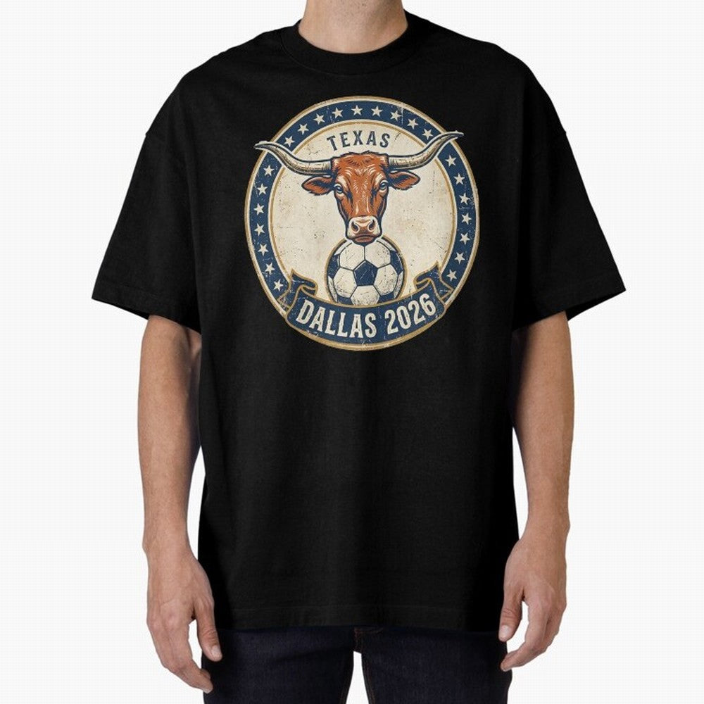Dallas Texas 2026 World Cup Host City Vintage Football Badge Classic T-Shirt Celebrate Every Goal in FIFA World Cup 2026 Inspired by CR7, England Energy, Soccer Culture, Superstar Moments, National Team Dreams and Competitive Fire; Created for