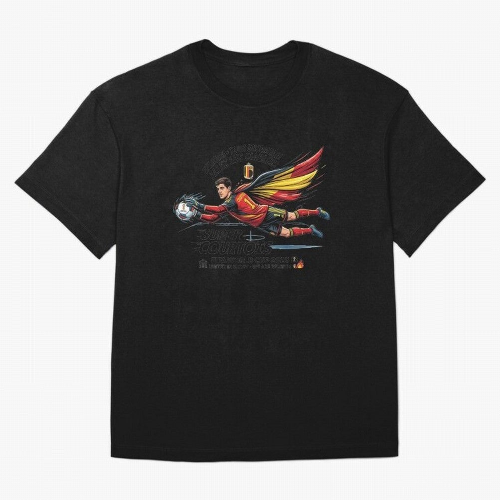 Thibaut Courtois Fan Art Classic T-Shirt Show Your Tournament Heart for FIFA World Cup 2026 Group Stage with CR7 and Messi, Argentina, France and Brazil Energy, Championship Spirit, Famous Goals, Roaring Crowds and International Football Unity;