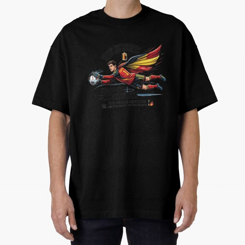 Thibaut Courtois Fan Art Classic T-Shirt Show Your Tournament Heart for FIFA World Cup 2026 Group Stage with CR7 and Messi, Argentina, France and Brazil Energy, Championship Spirit, Famous Goals, Roaring Crowds and International Football Unity;