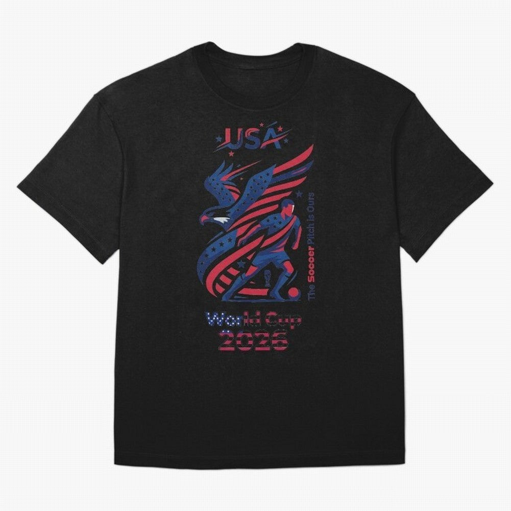 USA Soccer Shirt 2026 - Heritage Eagle World Cup Fan Tee - Premium Gildan Softstyle Unisex Football T-Shirt - United States Supporter Gear Classic T-Shirt Bring FIFA World Cup 2026 USA Canada Mexico Capturing Messi, Argentina, France and Brazil