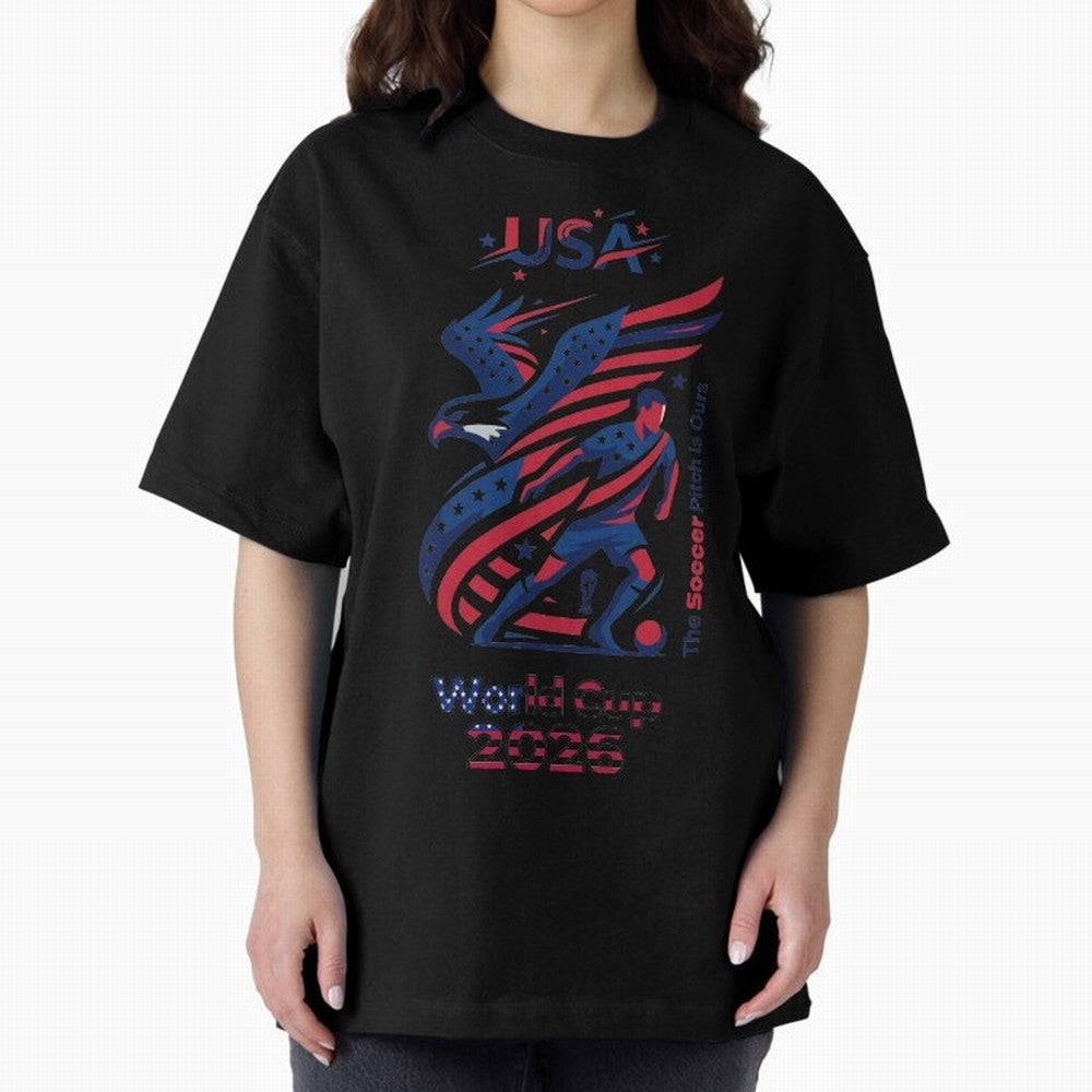 USA Soccer Shirt 2026 - Heritage Eagle World Cup Fan Tee - Premium Gildan Softstyle Unisex Football T-Shirt - United States Supporter Gear Classic T-Shirt Bring FIFA World Cup 2026 USA Canada Mexico Capturing Messi, Argentina, France and Brazil