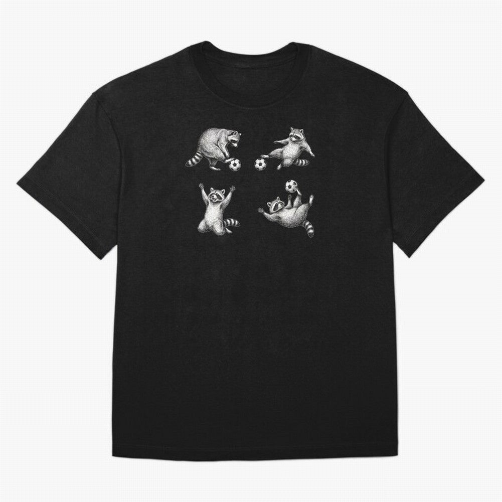 Funny Raccoon Soccer World Cup 2026 Games Classic T-Shirt Cheer through Every Moment of Global Football Passion for FIFA World Cup 2026 Group Stage, Inspired by Haaland, Brazil, Portugal and Argentina, Match Day Excitement, Supporter Culture,