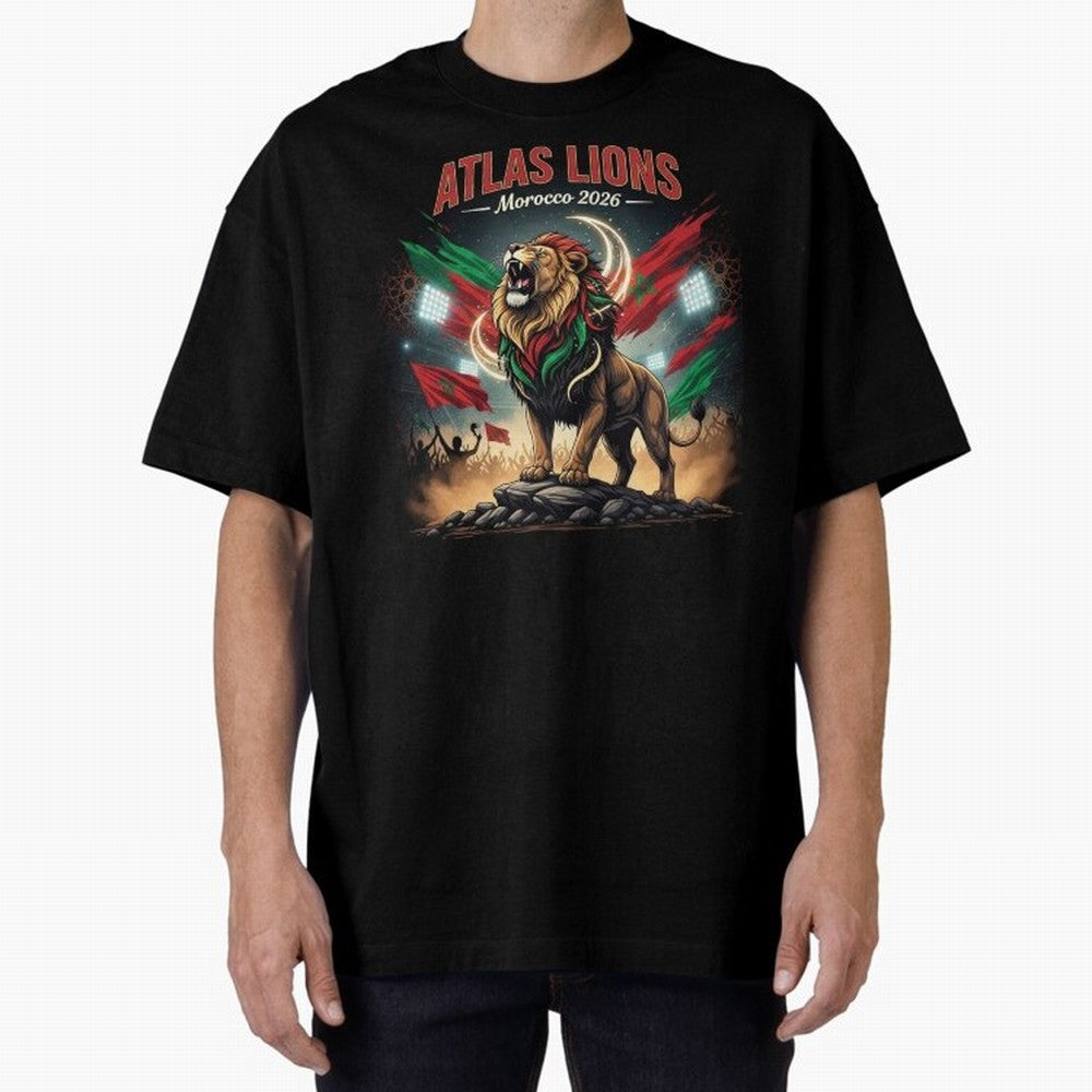 Atlas Lions - Morocco Football Team ready for the World Cup Classic T-Shirt Join the Countdown to FIFA World Cup 2026 USA Canada Mexico Spirit, Driven by Spain and Netherlands, Messi, Champion Mindset, Group Stage Buzz, Knockout Tension and