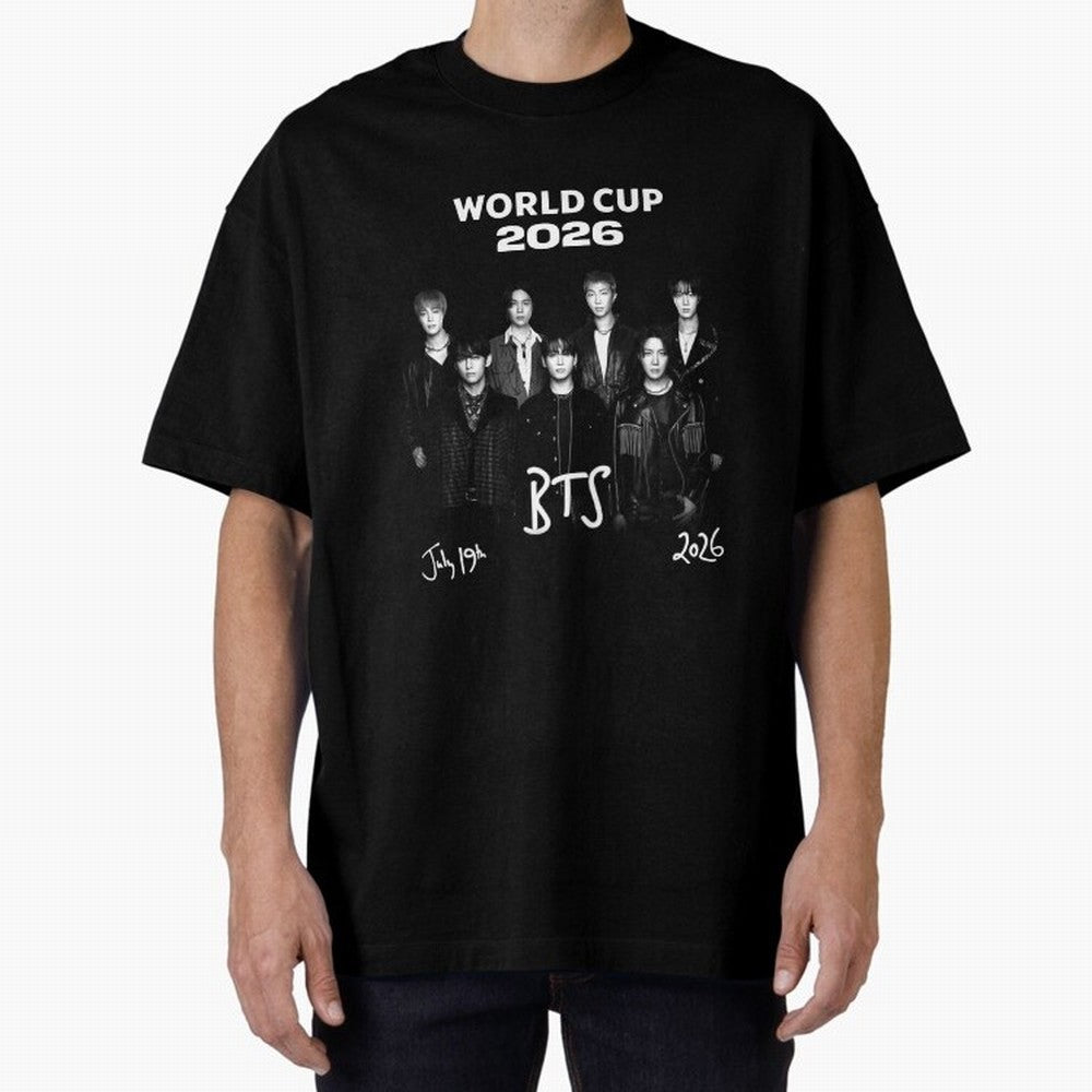 BTS World Cup 2026 Special Edition - OT7 Team Photo Classic T-Shirt Capture FIFA World Cup 2026 USA Canada Mexico Highlighting Haaland and Mbappe, Portugal Energy, Supporter Pride, Iconic Celebrations, Legendary Names and Global Match Day Energy;