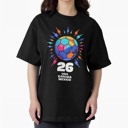 2026 Colorful Soccer Ball USA Canada Mexico 26 Classic T-Shirt Celebrate Every Goal in FIFA World Cup 2026 USA Canada Mexico Spirit, Featuring Spain and Netherlands, Mbappe and Neymar, Football History, Final Match Energy, Crowd Noise and Once in a
