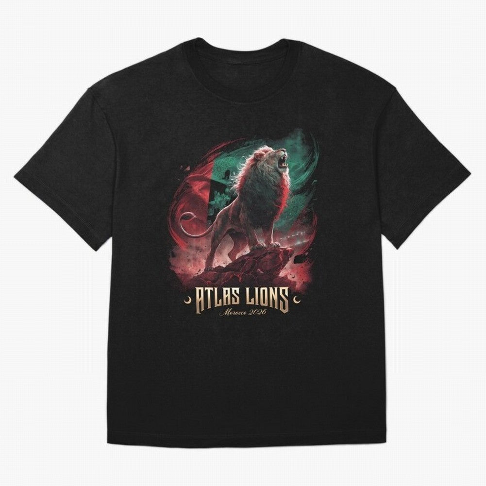 Morocco - The Atlas Lions Classic T-Shirt Feel Match Day Hype around FIFA World Cup 2026, Haaland, Argentina, Football Festival Excitement, Trophy Ambitions, Country Rivalries and Star Player Buzz; Perfect for Supporters Who Want Bold Football