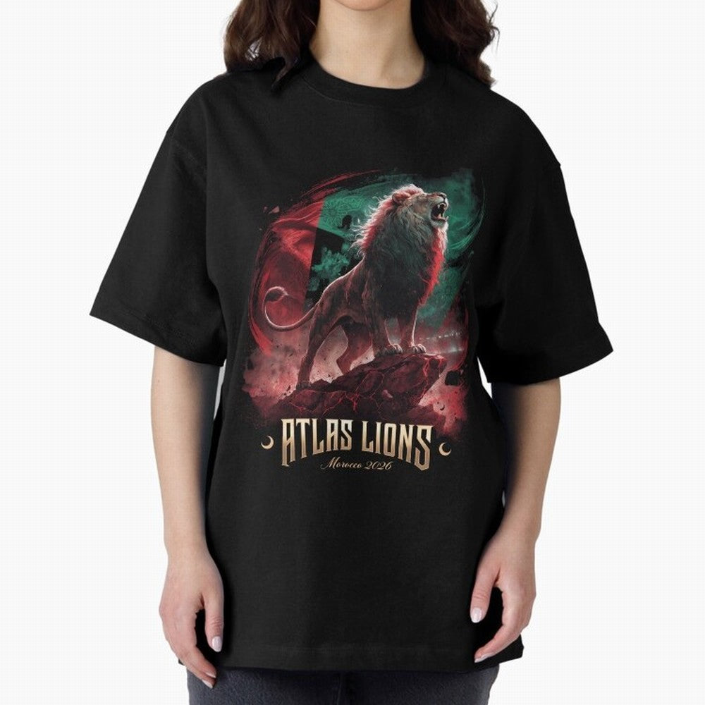 Morocco - The Atlas Lions Classic T-Shirt Feel Match Day Hype around FIFA World Cup 2026, Haaland, Argentina, Football Festival Excitement, Trophy Ambitions, Country Rivalries and Star Player Buzz; Perfect for Supporters Who Want Bold Football