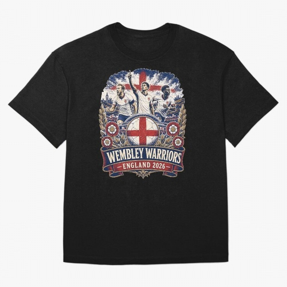 Wembley Warriors Classic T-Shirt Bring Trophy Dreams to FIFA World Cup 2026 Spirit, Connected to England and Germany, Mbappe, Champion Mindset, Group Stage Buzz, Knockout Tension and Passionate Fan Culture; Ideal for Football Dads, Football Moms,