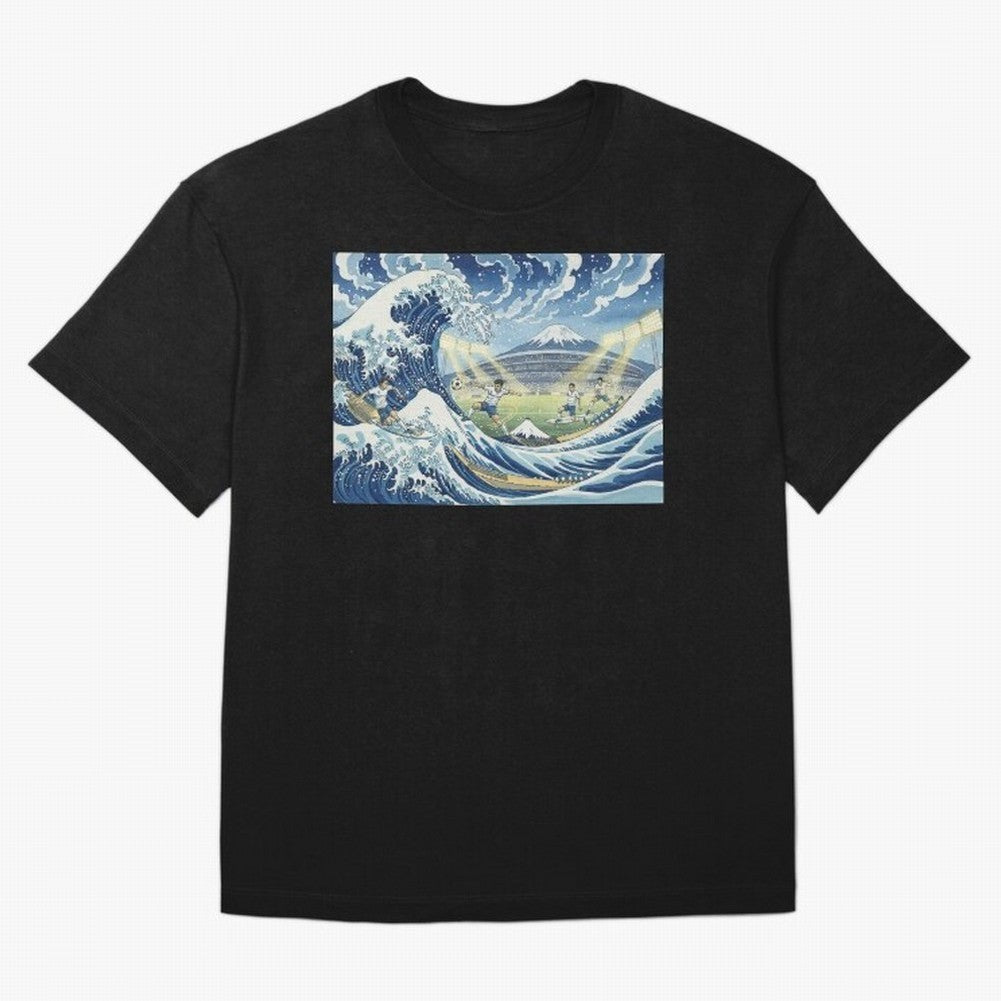 Soccer Players in Hokusai Waves Japan Classic T-Shirt Join Match Day Hype around FIFA World Cup 2026 Group Stage, Haaland, Argentina, France and Brazil, Soccer Culture, Superstar Moments, National Team Dreams and Competitive Fire; Great for Watch