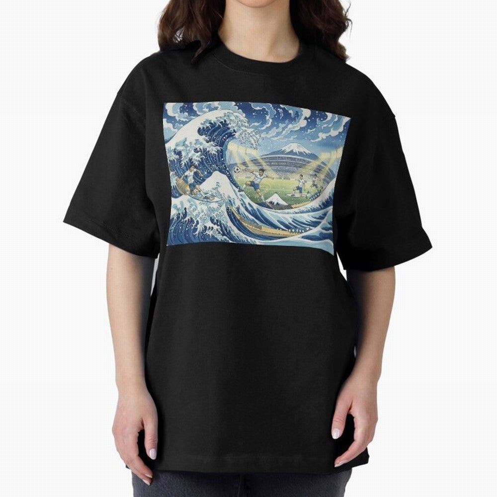 Soccer Players in Hokusai Waves Japan Classic T-Shirt Join Match Day Hype around FIFA World Cup 2026 Group Stage, Haaland, Argentina, France and Brazil, Soccer Culture, Superstar Moments, National Team Dreams and Competitive Fire; Great for Watch