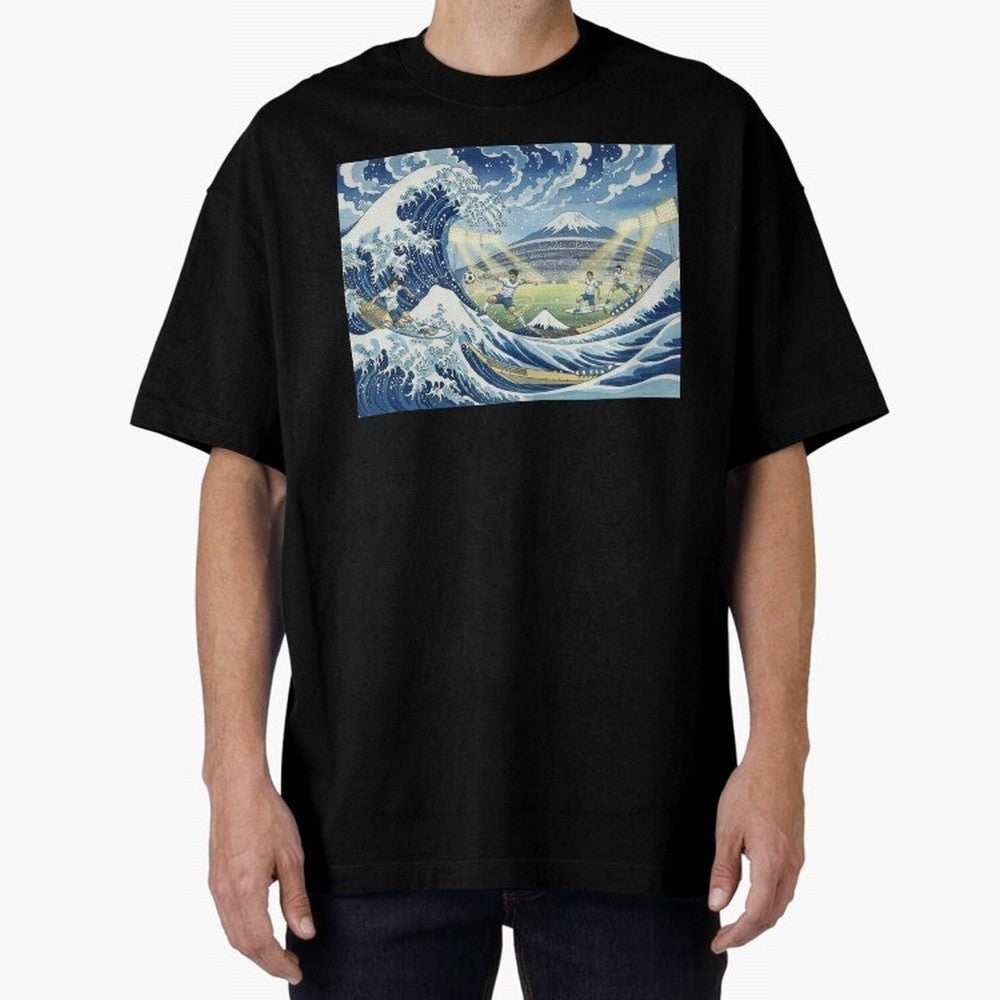 Soccer Players in Hokusai Waves Japan Classic T-Shirt Join Match Day Hype around FIFA World Cup 2026 Group Stage, Haaland, Argentina, France and Brazil, Soccer Culture, Superstar Moments, National Team Dreams and Competitive Fire; Great for Watch
