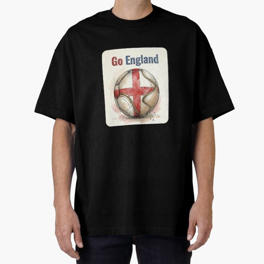 Go England Soccer Ball Flag | English Football Fan Graphic Tee Classic T-Shirt Support Your Favorite Stars during FIFA World Cup 2026 USA Canada Mexico for Fans of Mbappe and Brazil, Portugal and Argentina, Bringing Stadium Chants, National Pride,