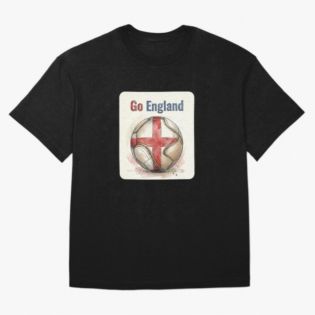 Go England Soccer Ball Flag | English Football Fan Graphic Tee Classic T-Shirt Support Your Favorite Stars during FIFA World Cup 2026 USA Canada Mexico for Fans of Mbappe and Brazil, Portugal and Argentina, Bringing Stadium Chants, National Pride,