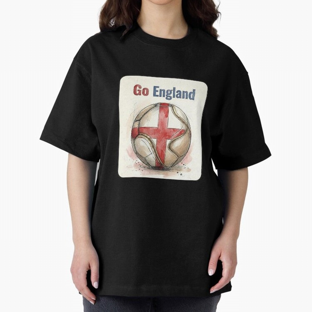 Go England Soccer Ball Flag | English Football Fan Graphic Tee Classic T-Shirt Support Your Favorite Stars during FIFA World Cup 2026 USA Canada Mexico for Fans of Mbappe and Brazil, Portugal and Argentina, Bringing Stadium Chants, National Pride,